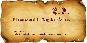 Mindszenti Magdaléna névjegykártya